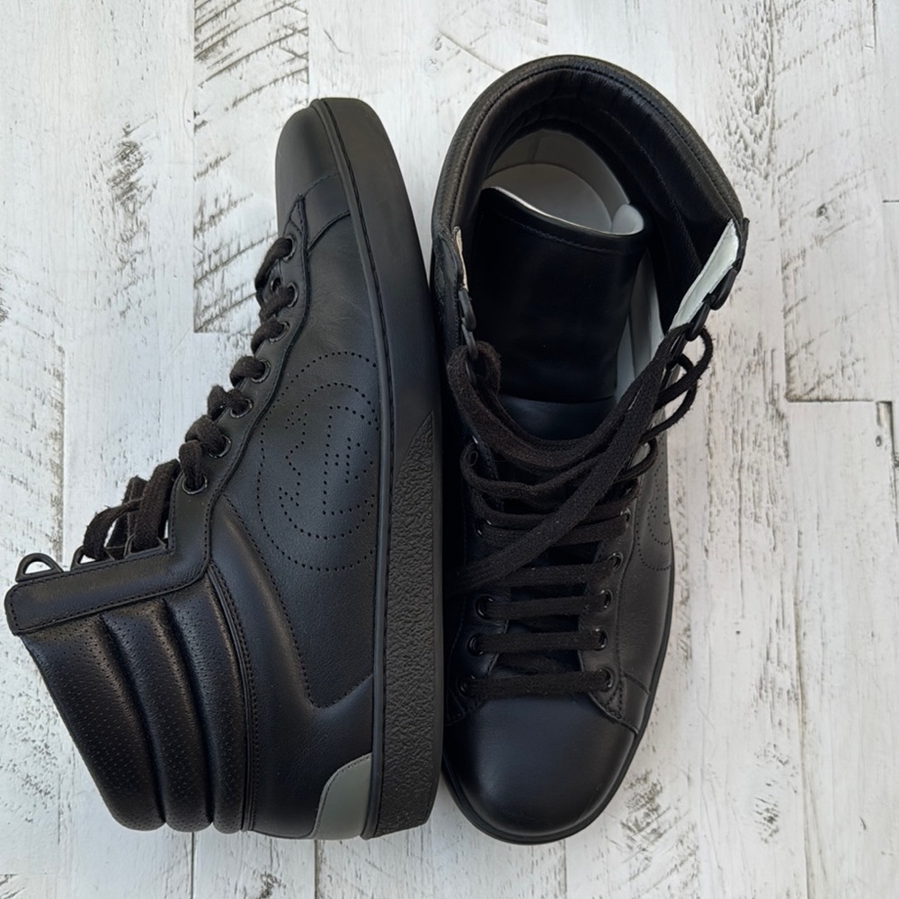 Men's Black High-Top Sneakers